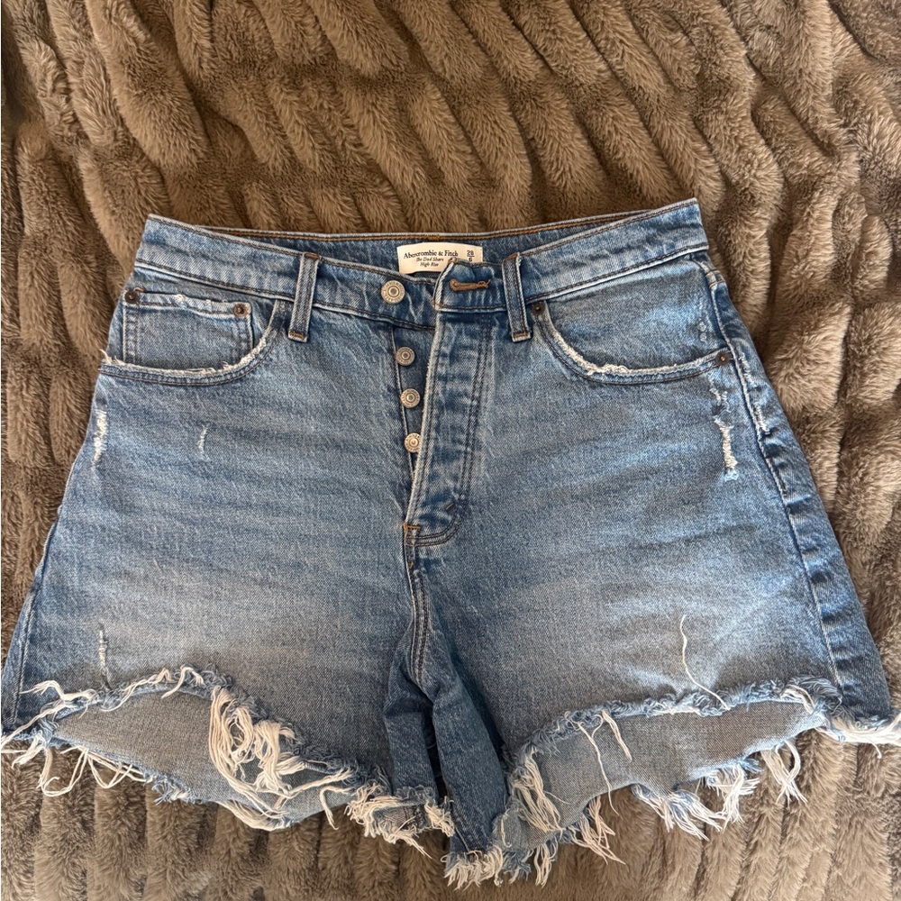 Abercrombie & Fitch Curve Love Dad Shorts High Rise